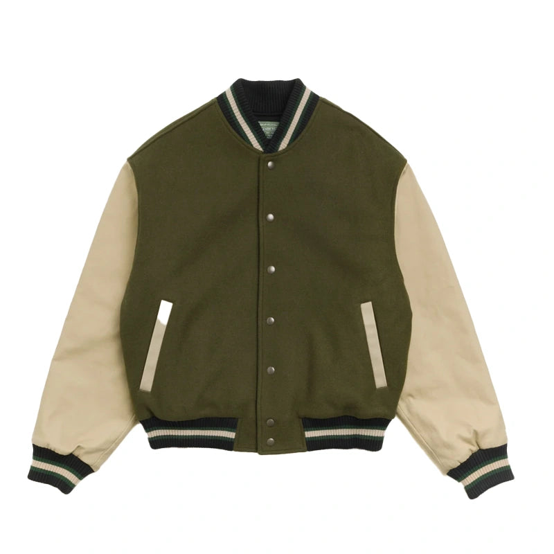 STUSSY DENIM TEARS VARSITY JACKET