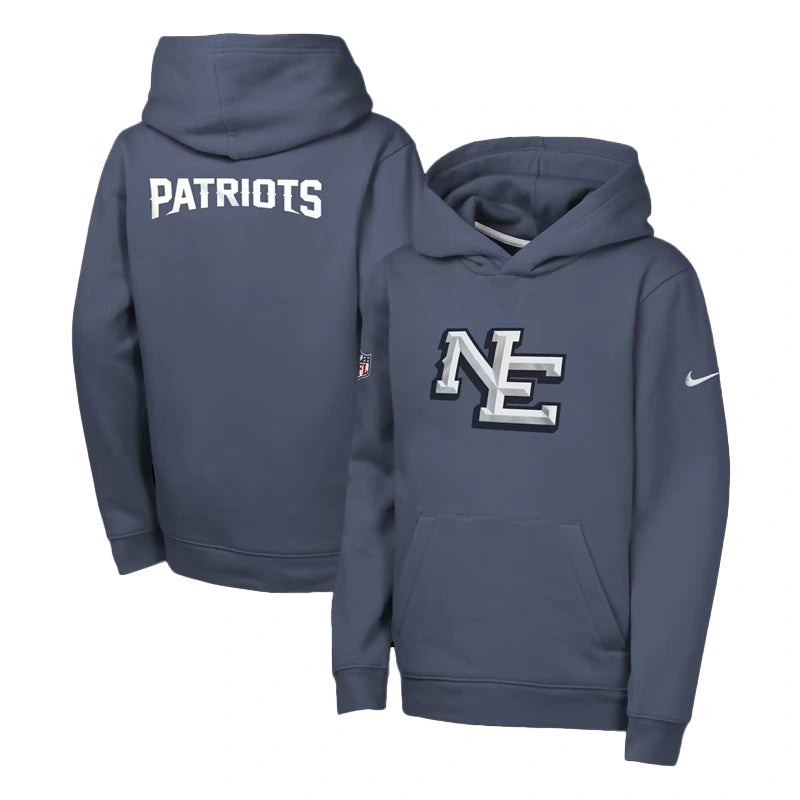 Youth Nike Blue New England Patriots Rivalries Sideline Hoodie