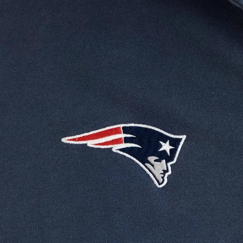 Abercrombie & Fitch Navy New England Patriots Fleece Full-Zip Hoodie