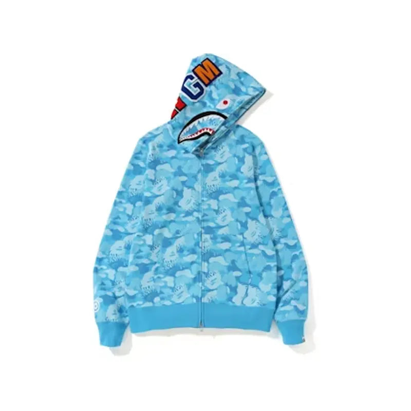 BAPE Fire Camo Shark Full Zip Hoodie