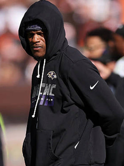 2026 Baltimore Ravens Lamar Jackso Sideline Hoodie