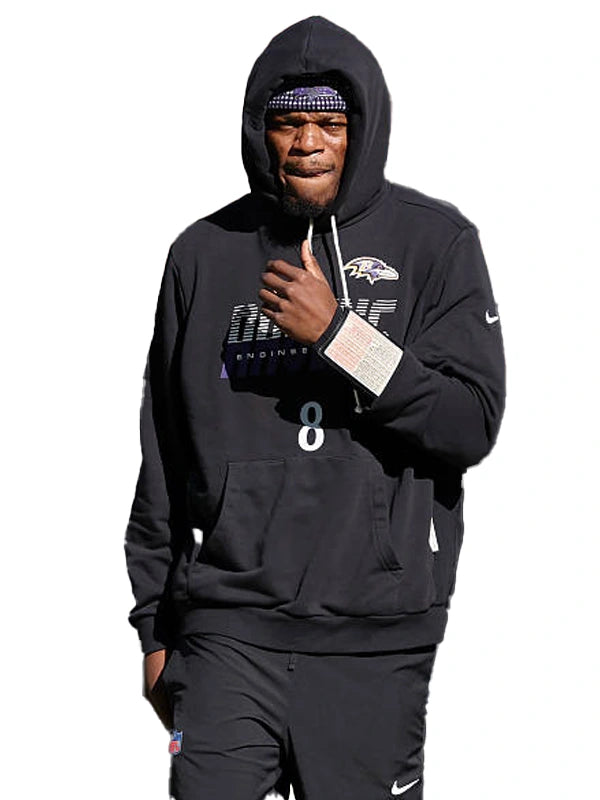 2026 Baltimore Ravens Lamar Jackso Sideline Hoodie