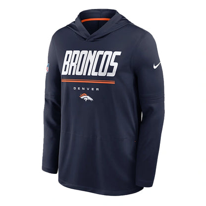Bo Nix Broncos 2026 Sideline Long Sleeve Hooded T-Shirt