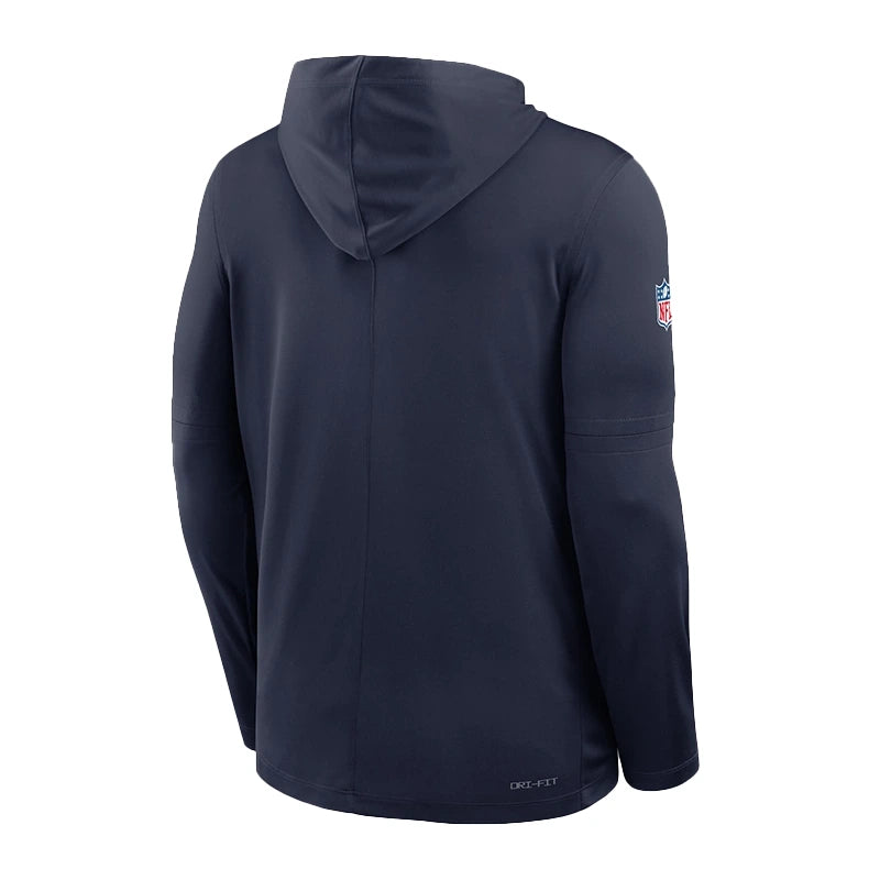Bo Nix Broncos 2026 Sideline Long Sleeve Hooded T-Shirt