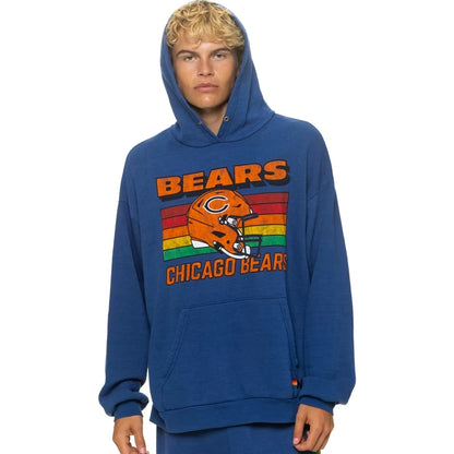 Chicago Bears Aviator Nation Navy Relaxed Tri-Blend Hoodie