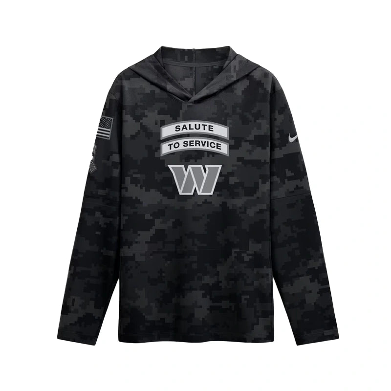Commanders 2026 Salute to Service Hooded Long Sleeve T-Shirt
