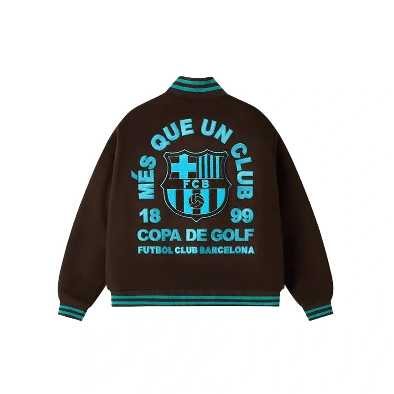 FC Barcelona Golf Wang Letterman Varsity Jacket