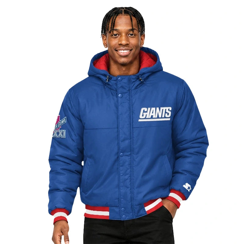 Giants x Starter Super Bowl XXI Hooded Parka Jacket
