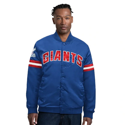 Giants x Starter Super Bowl XXI Satin Varsity Jacket