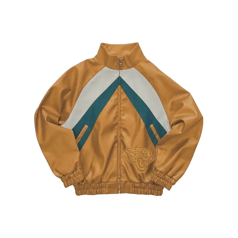 Jacksonville Jaguars Leather Kru Track Jacket
