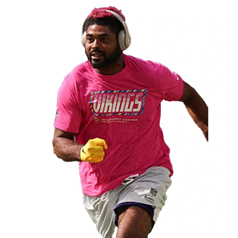 Jauan Jennings Vikings 2026 Pink Crucial Catch T-Shirt