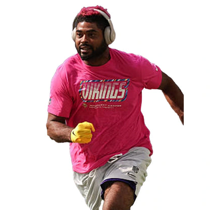 Jauan Jennings Vikings 2026 Pink Crucial Catch T-Shirt