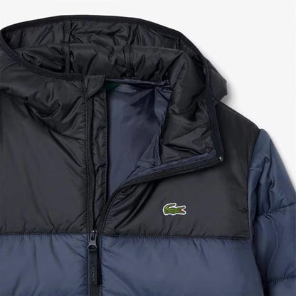 Lacoste Men's Hooded Funnel-Neck Short Puffer Jacket
