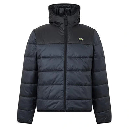 Lacoste Men's Hooded Funnel-Neck Short Puffer Jacket