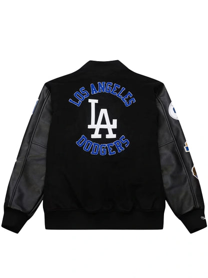 Los Angeles Dodgers Black Out Collection Vintage Logo Full-Snap Varsity Jacket