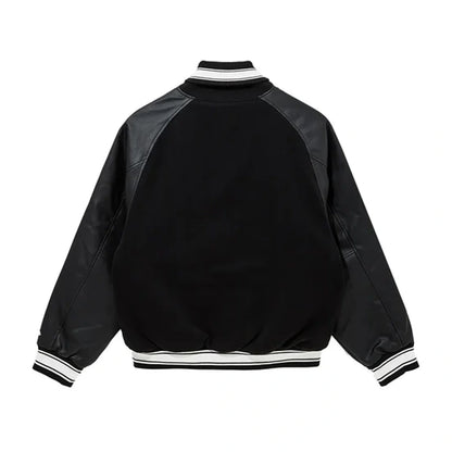 Los Angeles Dodgers  Raglan Black Varsity Jacket