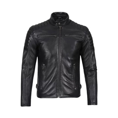 MenBlackCafeRacerJacket