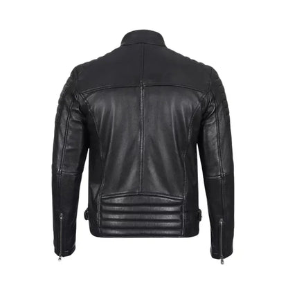 Men’s Black Cafe Racer Jacket