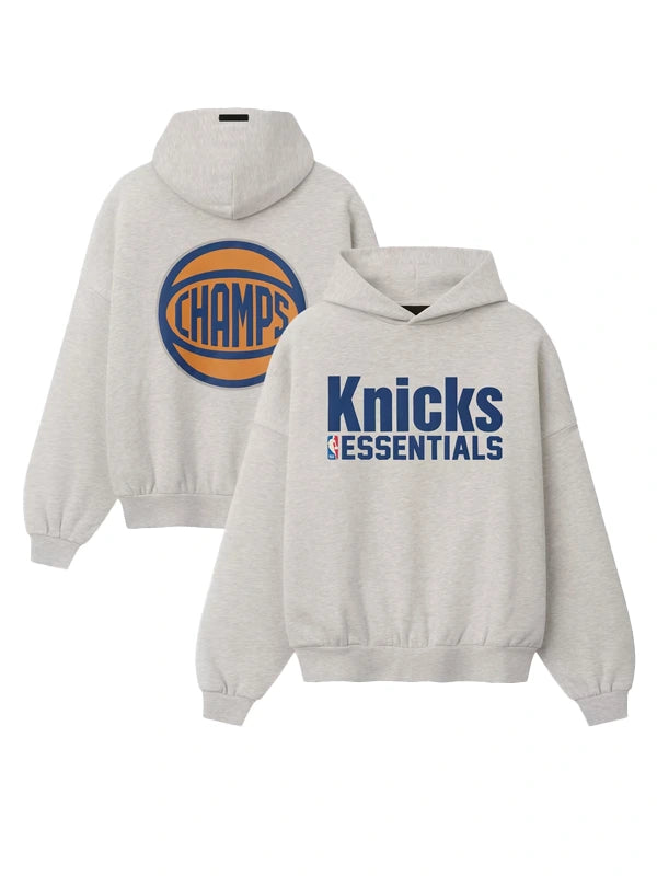 New York Knicks Fear of God Gray 2026 NBA Finals Champions 90s Hoodie