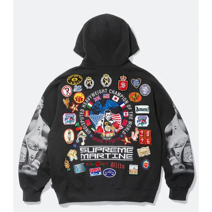 Mike Tyson Supreme Martine Black Zip-Up Hoodie