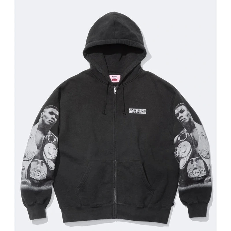 Mike Tyson Supreme Martine Black Zip-Up Hoodie