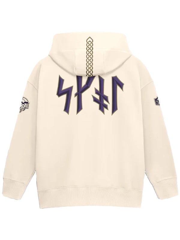 Minnesota Vikings 2026 Rivalries Oversized Cream Hoodie