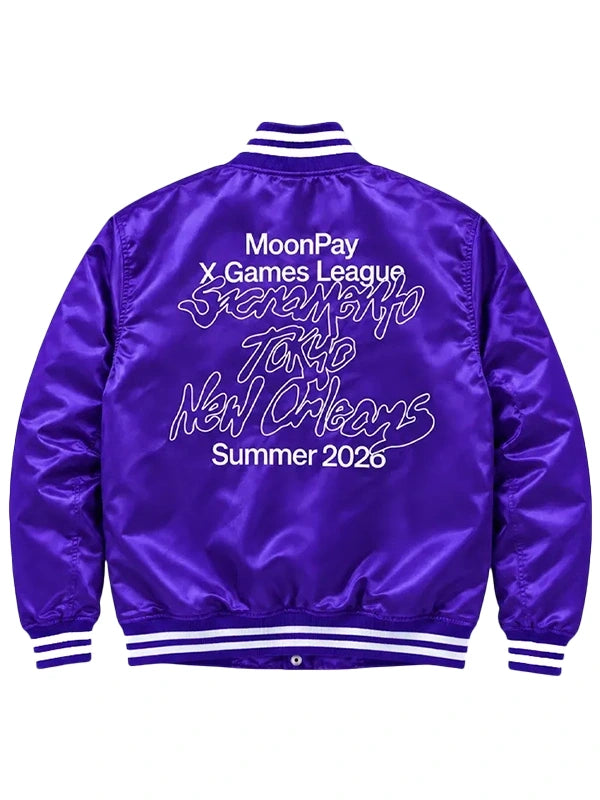 MoonPay X Games League Satin Varsity Jacket