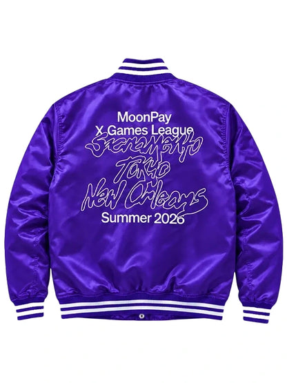 MoonPay X Games League Satin Varsity Jacket