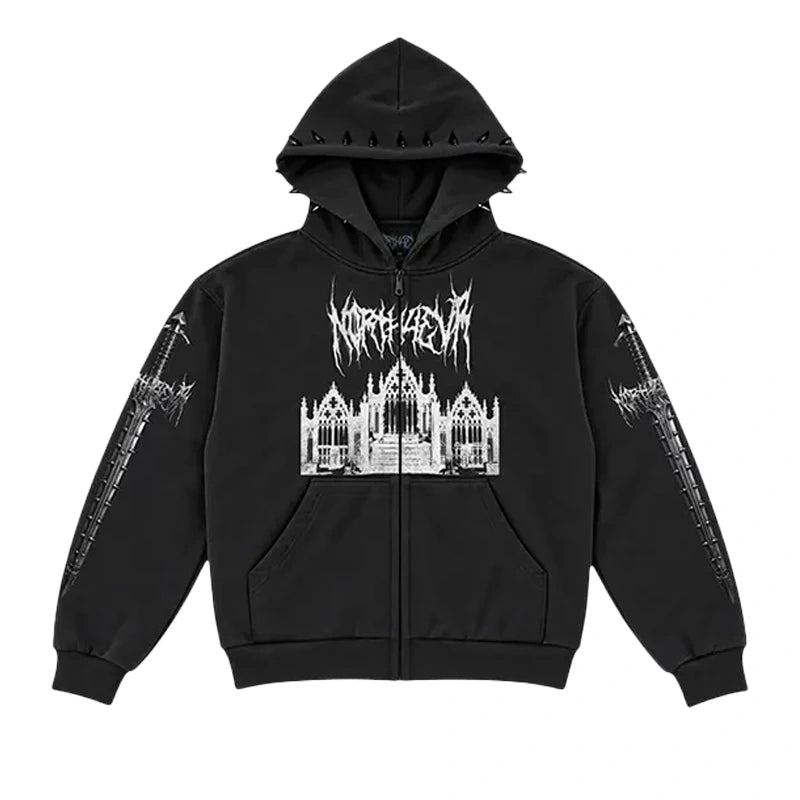N0RTH4EVR Cathedral Zip Hoodie