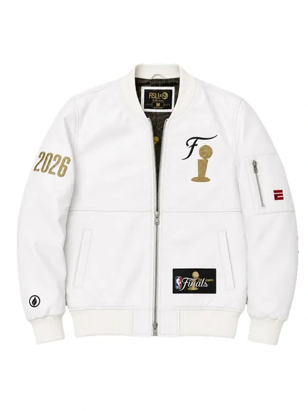 NBA Finals ESPN x New York Knicks Leather Jacket