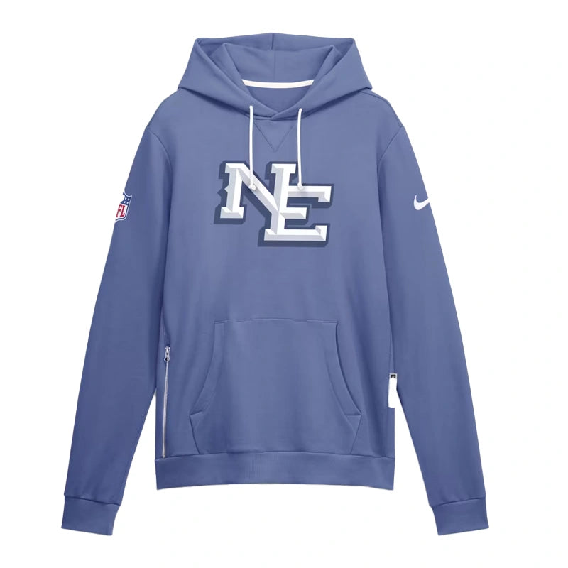 Nike Blue New England Patriots Rivalries Sideline Hoodie