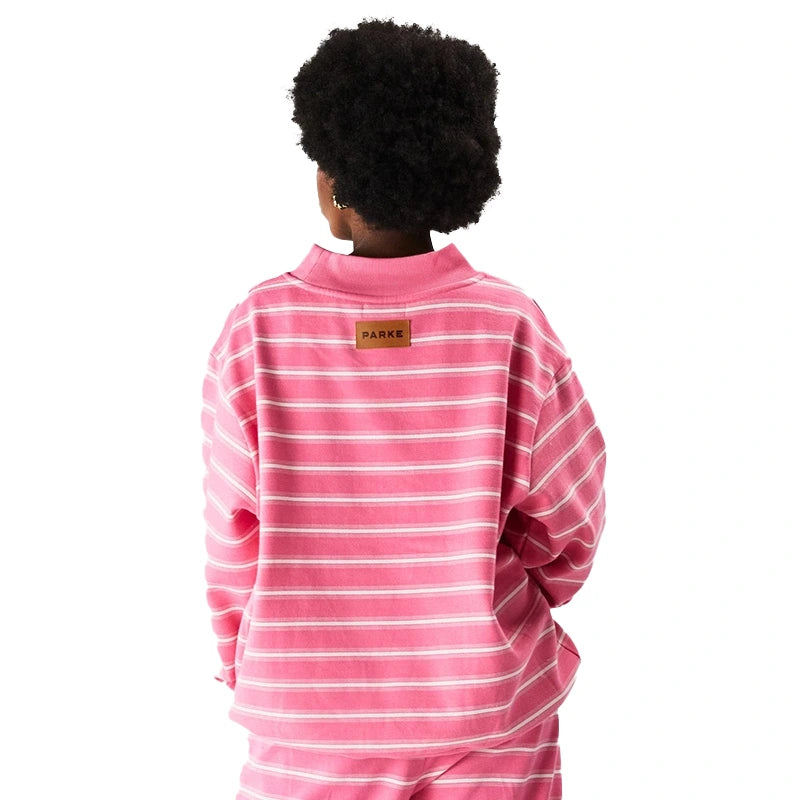 Parke x Pink Aid 2026 Striped Mockneck Sweatshirt