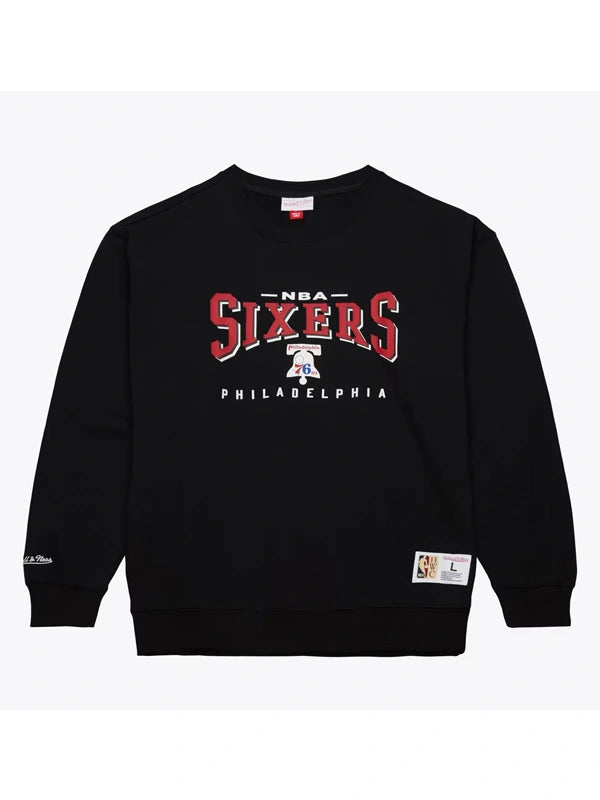 Philadelphia 76ers Black Vintage Pullover Sweartshirt