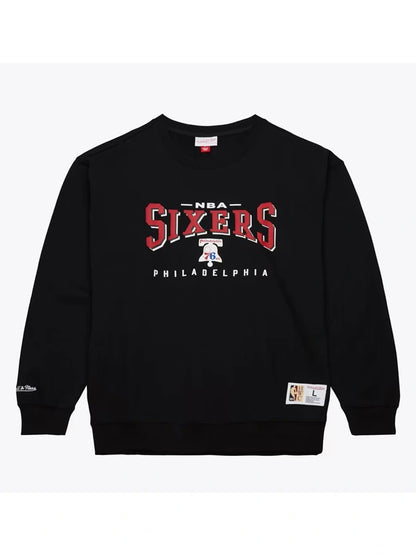 Philadelphia 76ers Black Vintage Pullover Sweartshirt