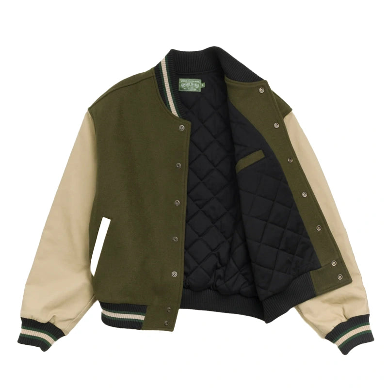 STUSSY DENIM TEARS VARSITY JACKET
