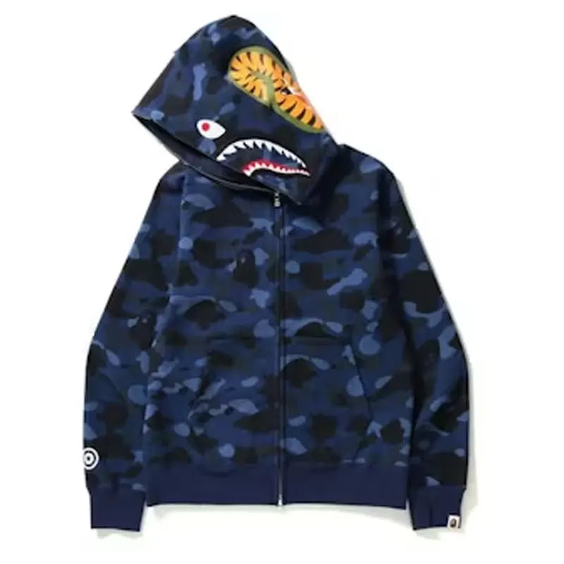 Shark Blue Bape Hoodie