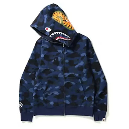 Shark Blue Bape Hoodie