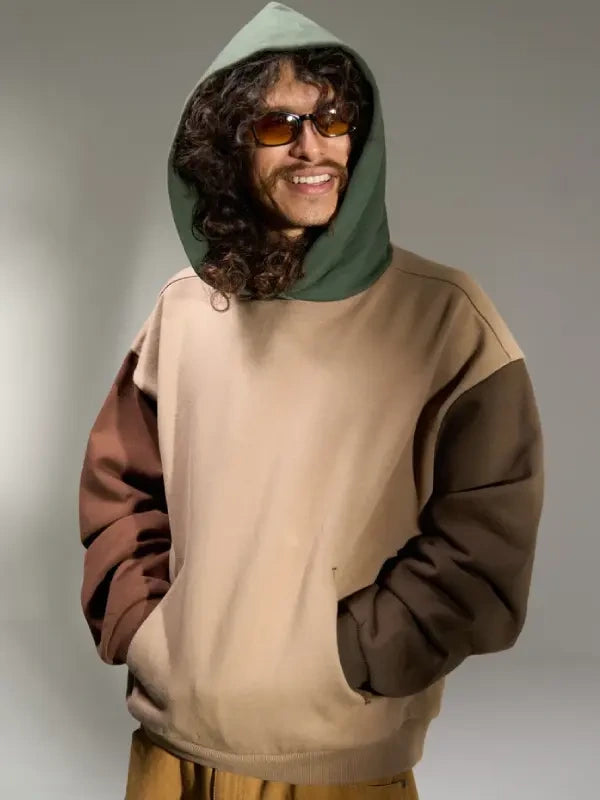 Teddy Fresh Color Block Hoodie
