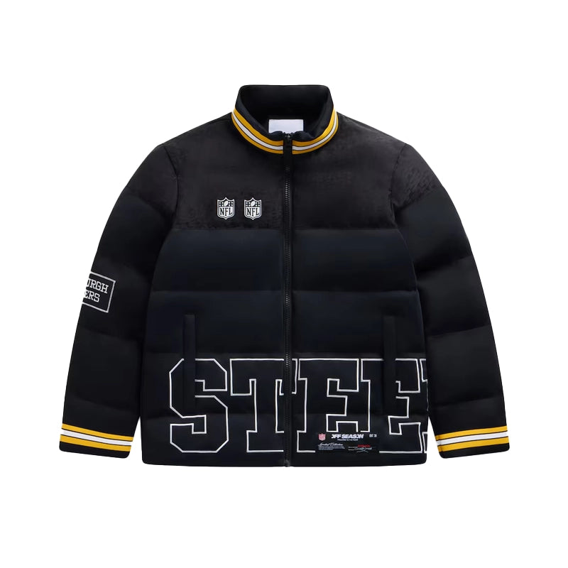 Pittsburgh Steelers Off Season x NFL Black Puffer Jacket