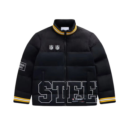 Pittsburgh Steelers Off Season x NFL Black Puffer Jacket