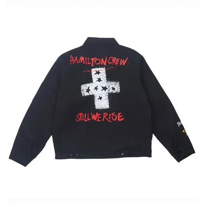 +44 Steadman Stars Zip Up Quilted Jacket