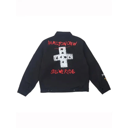 +44 Steadman Stars Zip Up Quilted Jacket