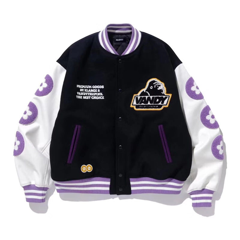 Vandy The Pink Varsity Jacket