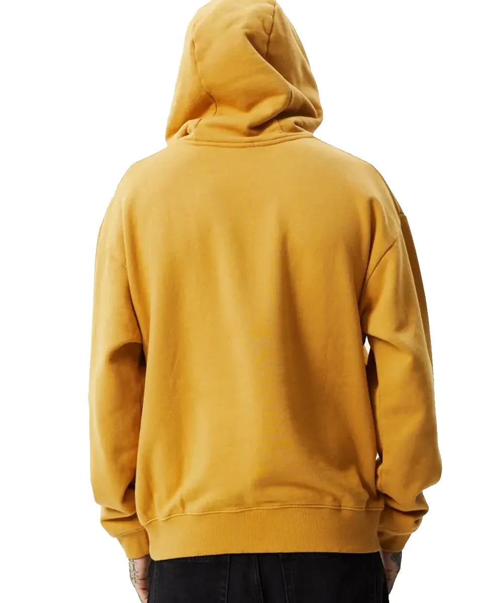 Mens Yellow Graphic Pullover Hoodie