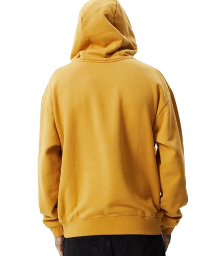 Mens Yellow Graphic Pullover Hoodie