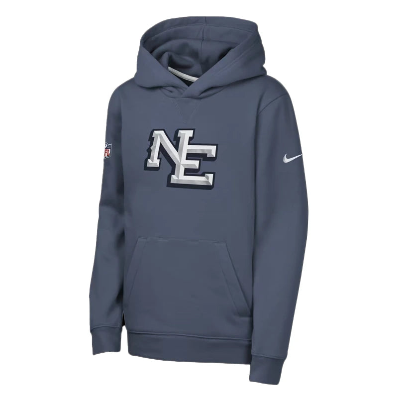 Youth Nike Blue New England Patriots Rivalries Sideline Hoodie