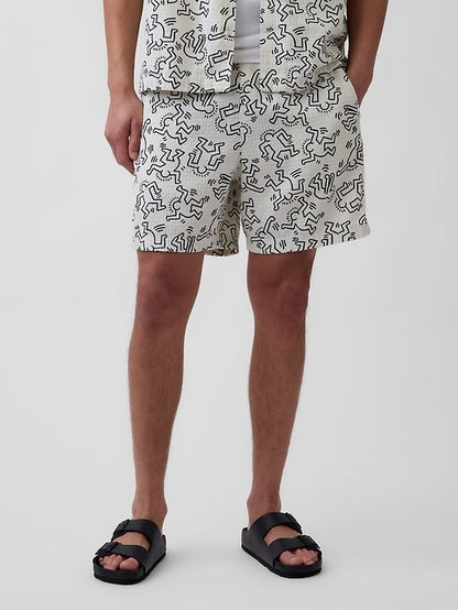 Keith Haring Textured Easy Shorts