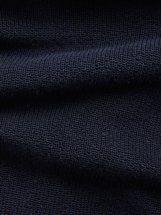 Linen-Blend Camp Polo Sweater Shirt