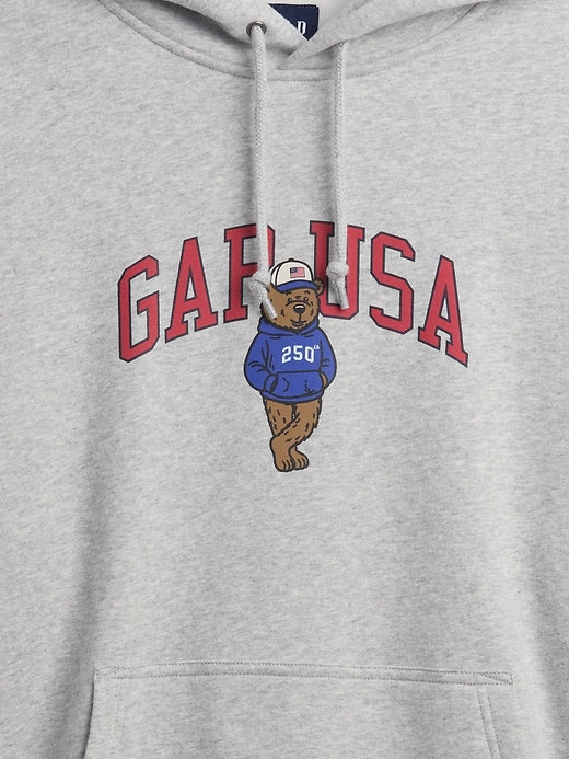 VintageSoft Oversized Americana Logo Hoodie