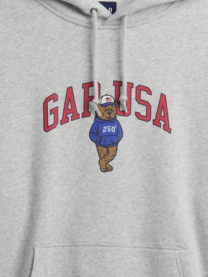 VintageSoft Oversized Americana Logo Hoodie